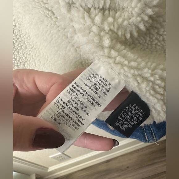 Madewell Sherpa Lined Jean Jacket Oversized size small - Picture 7 of 10